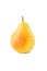 Ripe single yellow pear