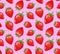 Ripe Strawberries Seamless Pattern