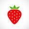 Ripe strawberry vector icon