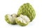 Ripe sugar Apple custard apple fruit isolated on white background