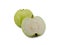 Ripe sweet guava on white