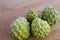 Ripe Sweetsop On Wooden Background