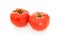 Ripe and tasty Dagestan pink tomatoes with water droplets