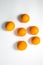 Ripe tasty orange wits slice isolated on white background