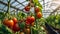 ripe tomato in a greenhouse harvest nutrition grow ecological