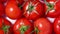 Ripe tomatoes rotating
