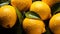 Ripe Ugli Fruit Texture Top-View Fruit Stack with Water Spots