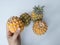 Ripe, unpeeled pineapple contains many vitamins and minerals