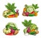 Ripe vegetable, greenery food sketch vector banner