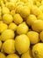 Ripe Yellow Lemons Close-up Background Or Texture. Lemon Harvest, Many Yellow Lemons