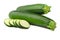 Ripe zucchini isolated