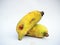 Ripen banana on the white background