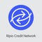 Ripio Credit Network Virtual Currency - Vector Illustration.