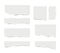 Ripped paper. Broken white note paper for text messages different shapes vector realistic template