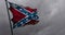 Ripped tear grunge old closeup of waving confederate animation flag of the national states of america us