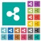 Ripple digital cryptocurrency square flat multi colored icons