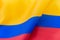 Ripple yellow, blue and red fabric of Colombia flag