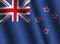 Rippled New Zealand flag