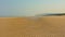 Rippled sand on the beach of the French opal coast