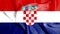 Rippled Waving Flag of Croatia