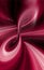 rippled and wavy distortion of torus shaped design red and pink