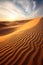 ripples in golden desert sand dunes