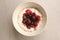 Risalamande  the Danish dessert is a rice pudding with vanilla  and it\\\'s typically served together with warm cherry sauce