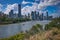 risbane cityscape and river bank from Kangaroo Point Park area