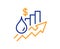 Rise price line icon. Petrol excise duty sign. Vector