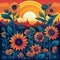 Rise and Shine: A Colorful Sunflower Garden at SunrisE