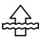 Rise water icon outline vector. Sea level