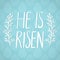 He is risen, Happy Easter holiday celebration card