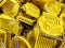 Rishon Le Zion, Israel - December 16, 2017: Top view of yellow plastic slicer, close-up. Use when cutting fruits and vegetables