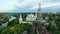 Rising above  the Borisoglebsky Monastery in town Torzhok, view from above