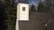 Rising aerial shot of a church in forest