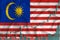 Rising against the backdrop of the Malaysia flag and stock price fluctuations. Rising stock prices of companies