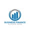 Rising bar business finance consulting logo icon design