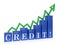 Rising credit graph