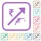 Rising fuel Indian Rupee prices simple icons