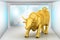 Rising golden business bull