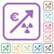Rising nuclear energy european Euro prices simple icons