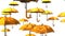 Rising Orange Umbrellas