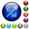 Rising power plant english Pound prices color glass buttons
