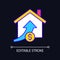 Rising property prices RGB color icon for dark theme