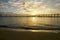 The rising sun greets Coronado Bay, San Diego, California with a warm golden light