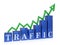 Rising traffic graph