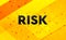 Risk abstract digital banner yellow background