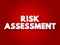 Risk Assessment - process to identify potential hazards and analyze what could happen if a hazard occurs, text concept for
