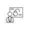 Risk bomb decision perception icon. Element of consumer behavior line icon