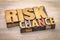 Risk and chance word abstract